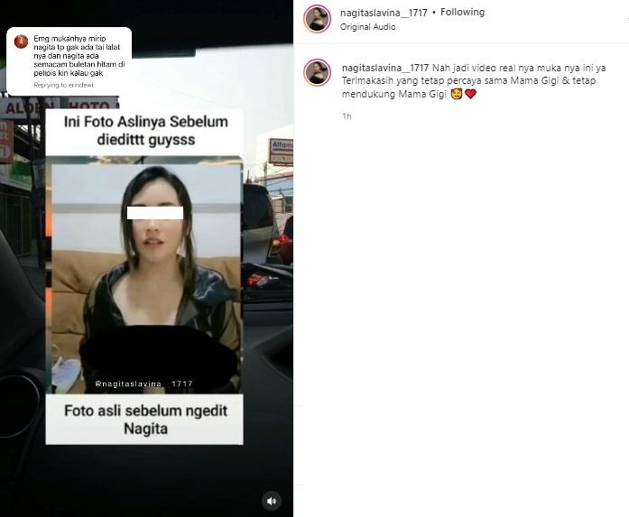 Foto asli cewek di video syur mirip Nagita Slavina. (Instagram)