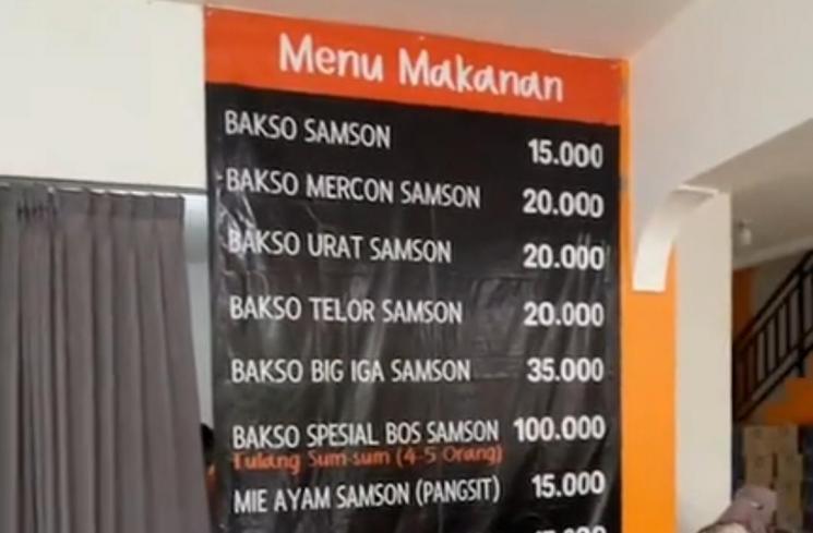 Potret Warung Bakso Vicky Prasetyo (instagram/@baksobossamson)
