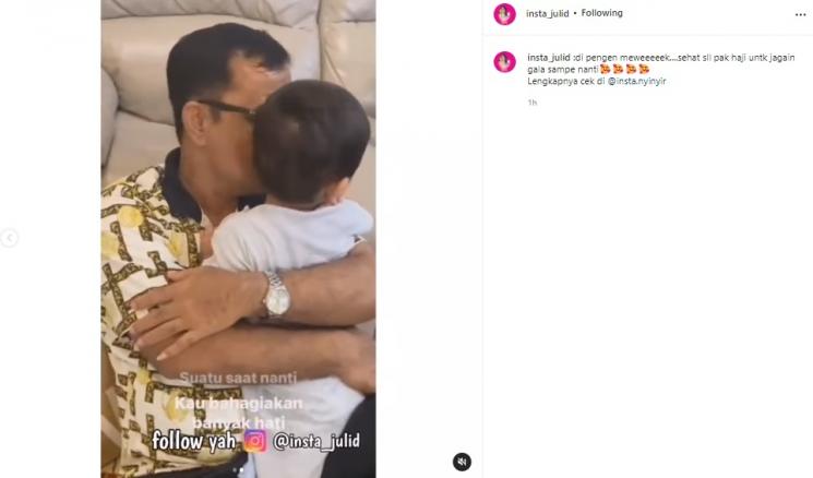 Faisal peluk Gala Sky. (Instagram)