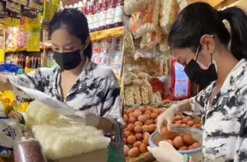 Bunga Zainal Belanja ke Pasar, Gaya Sederhana Bikin Salfok: Tebar Pesona sama Kang Sayur