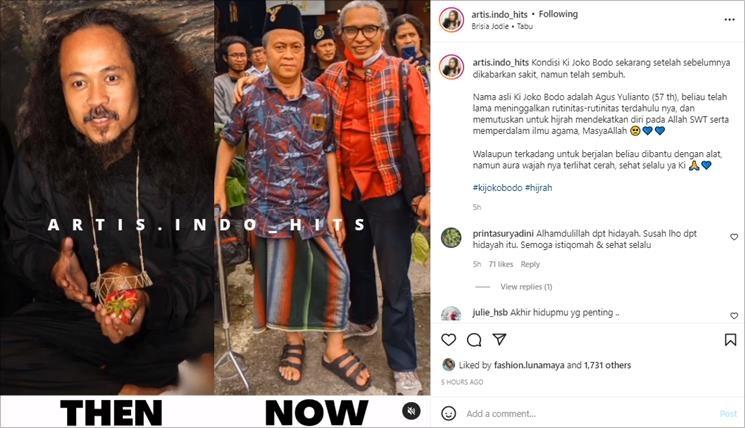 Beredar video terbaru Ki Joko Bodo. (Instagram/@artis.indo_hits)