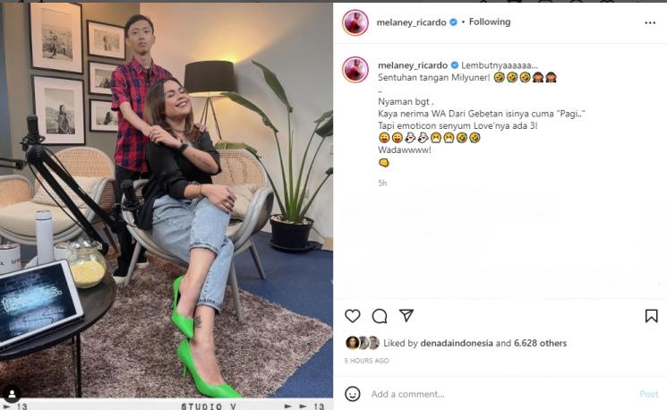 Melaney Ricardo foto bareng Ghozali. (Instagram/melaney_ricardo)