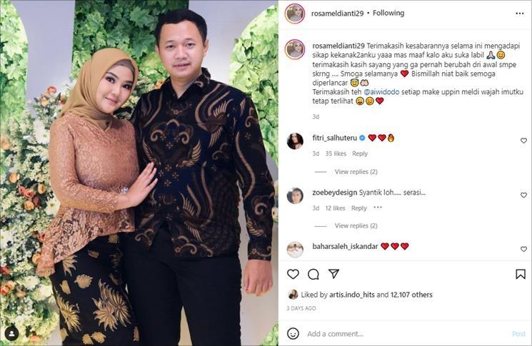 Potret lamaran Rosa Meldianti dengan pacar pilot. (Instagram/@rosameldianti29)