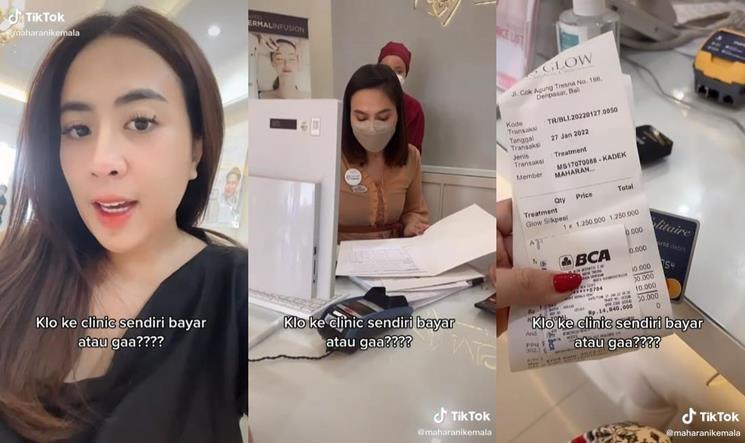 Maharani Kemala perawatan habis Rp14 juta. (TikTok/@maharanikemala)