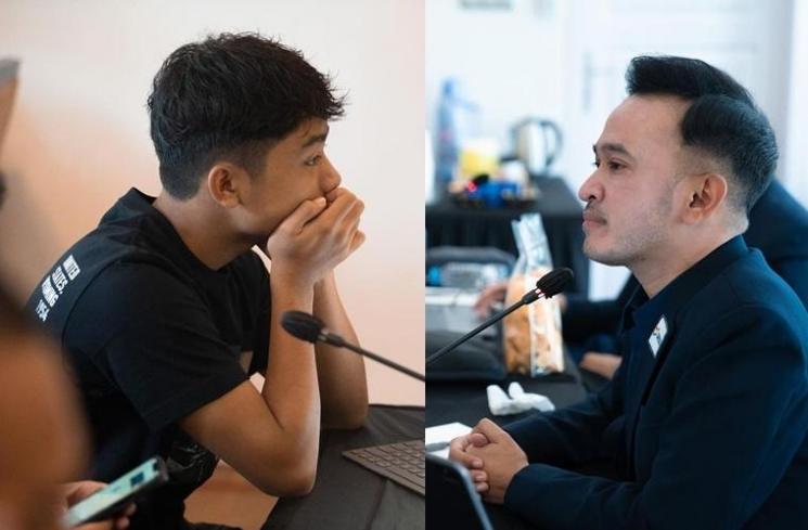 Potret Betrand Onsu ikut ayah rapat (Instagram/@ruben_onsu)