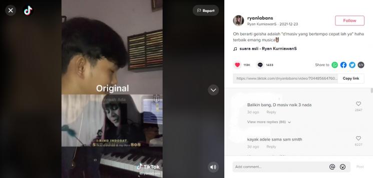 Heboh teori konspirasi Rian D’MASIV dan Momo Geisha adalah 1 orang yang sama. (TikTok)