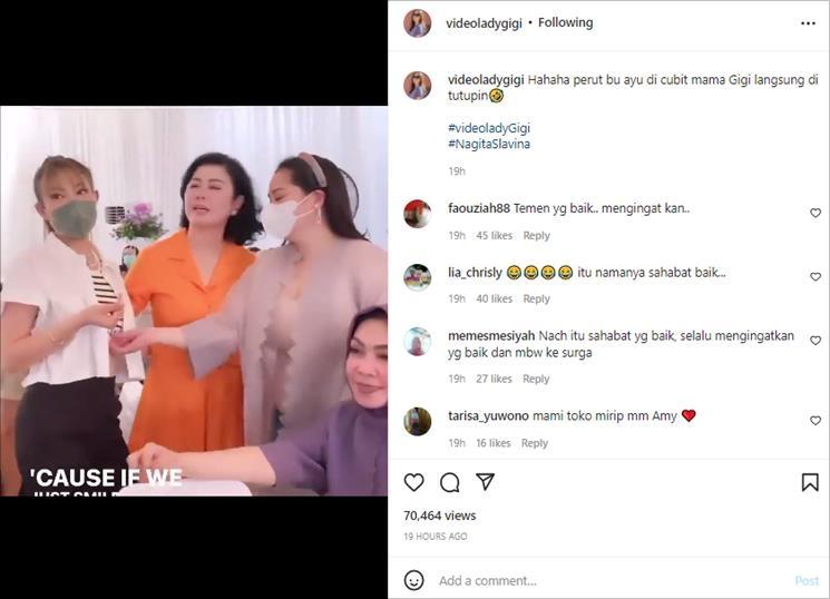 Nagita Slavina dan Ayu Dewi. (Instagram/@videoladygigi)