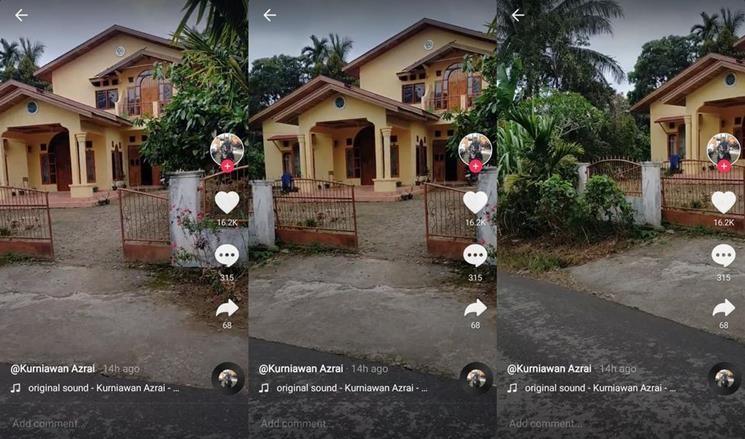 Penampakan rumah H Faisal di kampung. (TikTok/@kurniawanazrai)