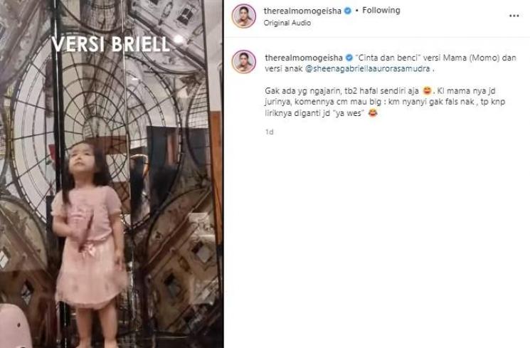 Briel anak Momo Geisha. (Instagram/@therealmomogeisha)