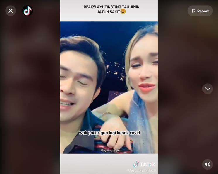 Ayu Ting Ting curhat soal Jimin BTS ke Cakra Khan. (TikTok/@ayutingtingfactt)