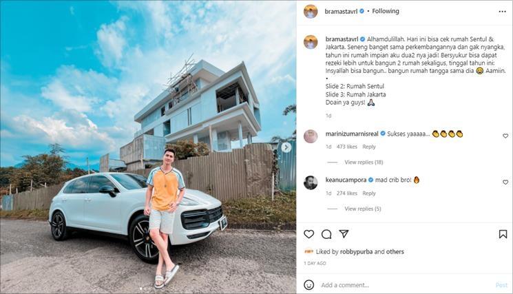 Rumah baru Verrell Bramasta. (Instagram/@bramastavrl)