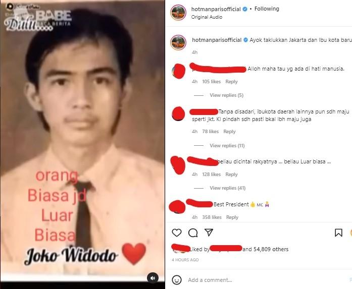 Potret Jokowi zaman dulu. (Instagram)