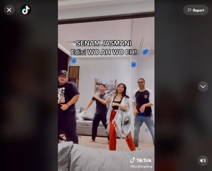 Afgan ikut senam jasmani. (TikTok)
