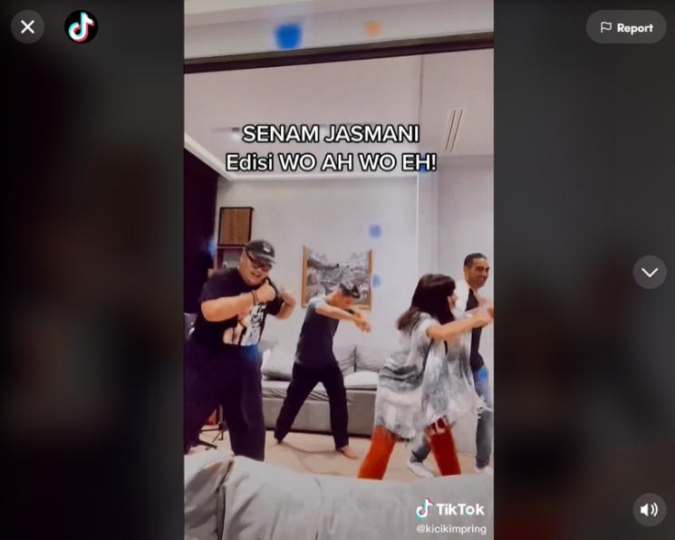 Afgan ikut senam jasmani. (TikTok)