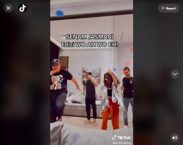 Afgan ikut senam jasmani. (TikTok)