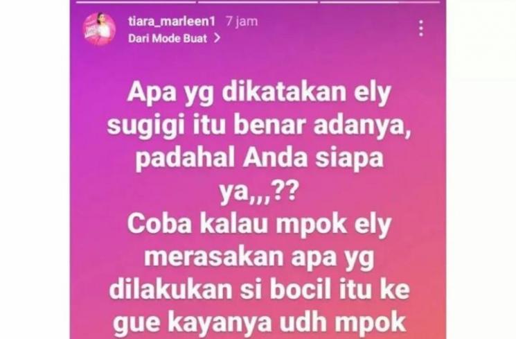 unggahan Tiara Marleen (Instagram/@komentatorpedas)