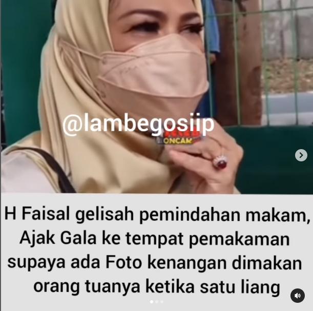 Anggie buka suara soal pemindahan makam Vanessa Angel. (Instagram)