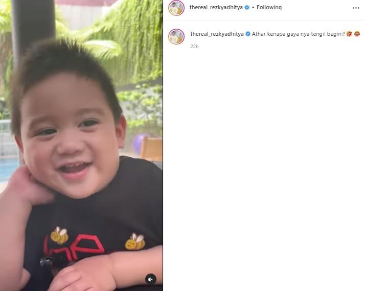 Athar anak Rezky Aditya. (Instagram/@thereal_rezkyadhitya)