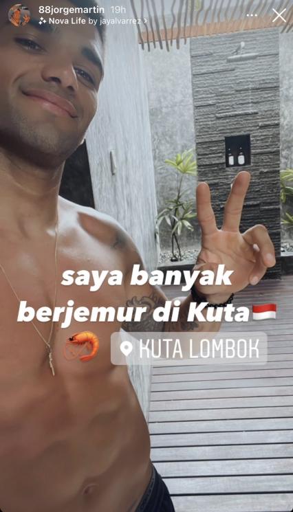 Potret Viral Pebalap MotoGP di Mandalika (Twitter/@dewahoya)