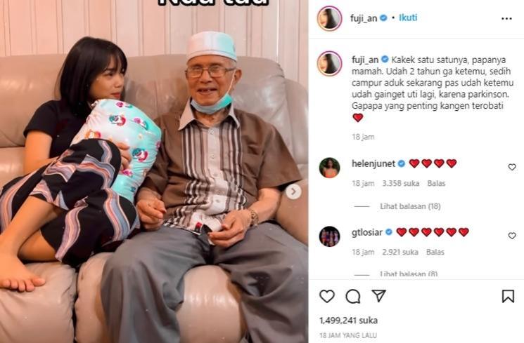 Potret Fuji dan Kakek (instagram/@fuji_an)