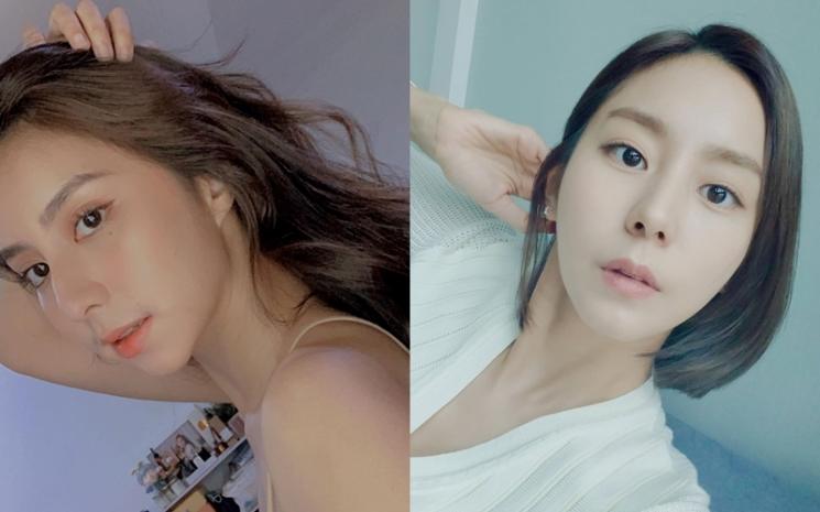 Adu gaya Clairine Clay dan Uee (Instagram/@clairineclay/@kim_uieing49)
