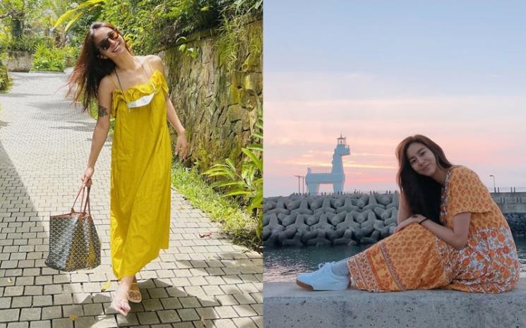 Adu gaya Clairine Clay dan Uee (Instagram/@clairineclay/@kim_uieing49)