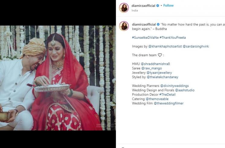 Potret Dia Mirza dan Vaibhav Rekhi (Instagram/@diamirzaofficial)