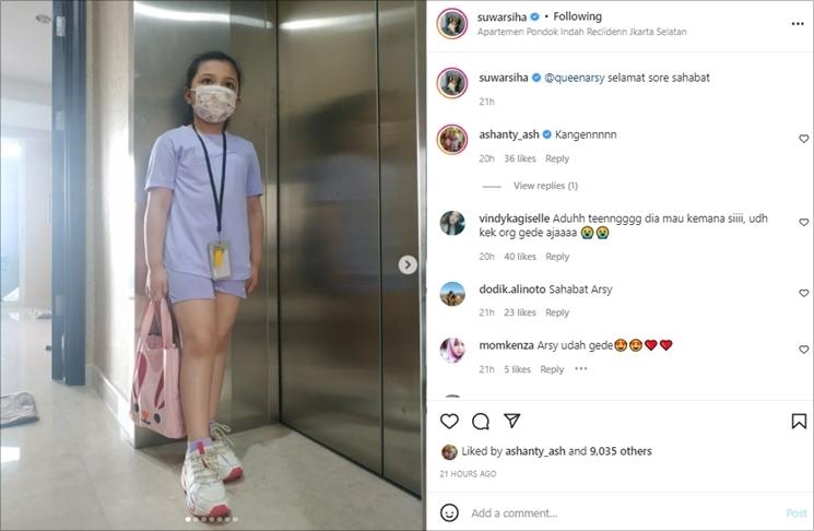 Potret Arsy bak anak gadis bikin netizen terpana. (Instagram/@suwarsiha)