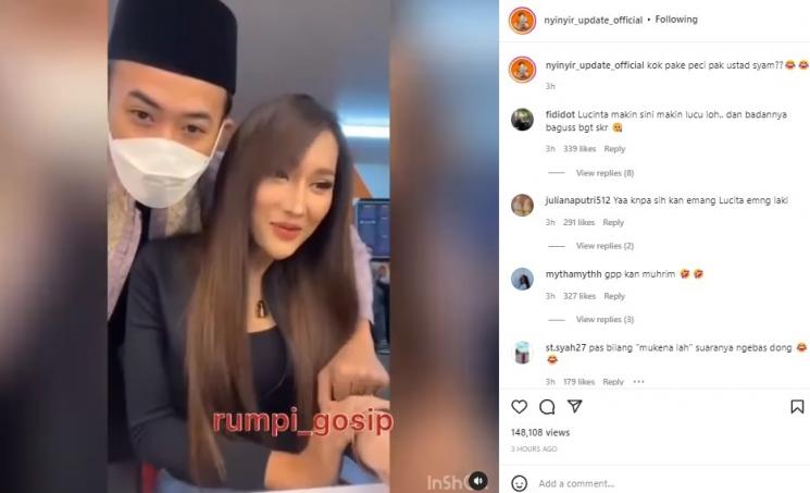 Lucinta Luna dan Ustaz Syam. (Instagram)