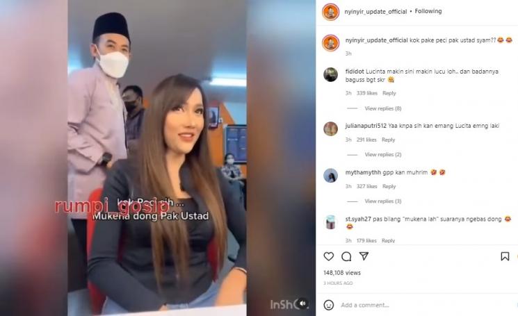 Lucinta Luna dan Ustaz Syam. (Instagram)