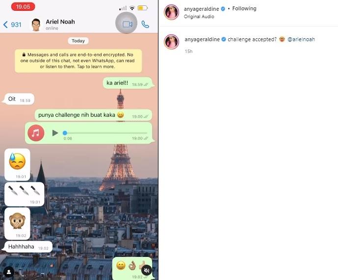 Anya Geraldine ungkap isi chat dengan Ariel NOAH. (Instagram/@anyageraldine)