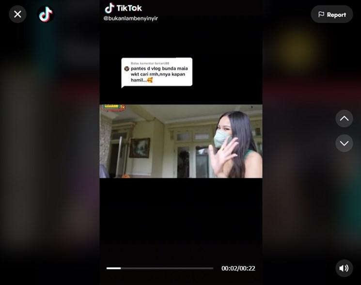 Celetukan Maia Estianty di tengah kabar pernikahan siri Alyssa Daguise dan Al Ghazali. (TikTok/@bukanlambenyinyir)