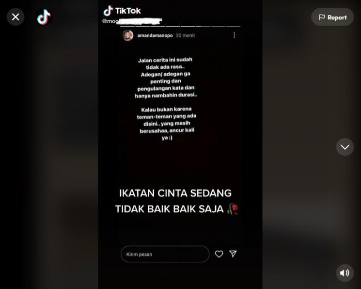 Amanda Manopo diduga kritik Ikatan Cinta. (Instagram, TikTok)