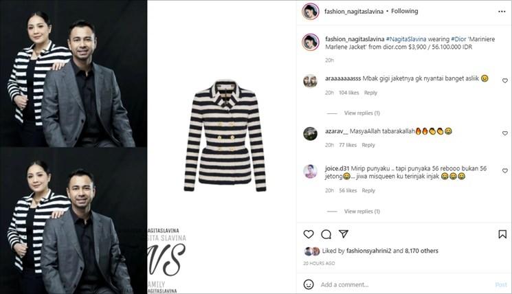 Outfit Nagita Slavina di majalah Forbes Indonesia. (Instagram/@fashion_nagitaslavina)