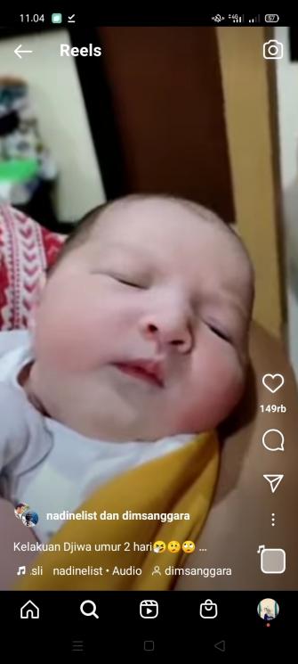 Potret Anak Nadine Chandrawinata dan Dimas Anggara (Instagram/dimsanggara)