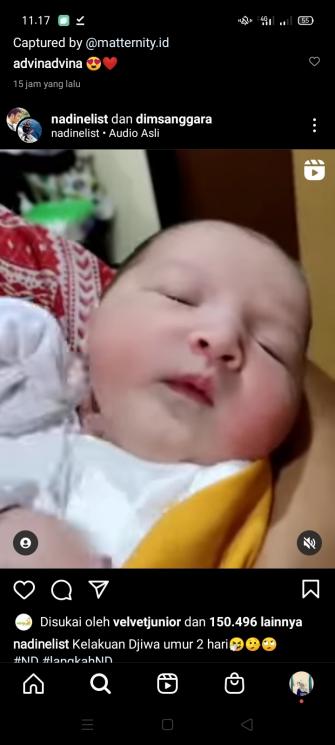 Potret Anak Nadine Chandrawinata dan Dimas Anggara (Instagram/dimsanggara)