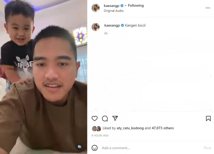 Kaesang Pangarep dan Panembahan Al Nahyan Nasution. (Instagram/kaesangp)
