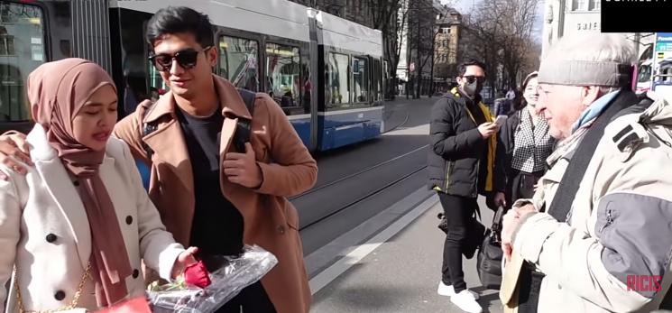 Potret Ria Ricis dan Teuku Ryan di Swiss. (YouTube/@ricis official)