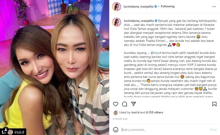 Inul Daratista bongkar masa lalu Lucinta Luna. (Instagram/lucintaluna_manjalita)
