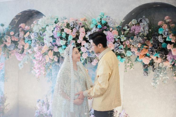 Momen Pengajian 4 Bulanan Kehamilan Winona Willy. (Instagram/nonawilly16)
