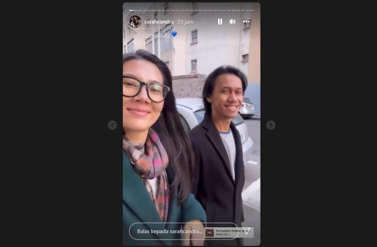 Potret Eross Candra ke Prancis (Instagram/@sarahcandra)