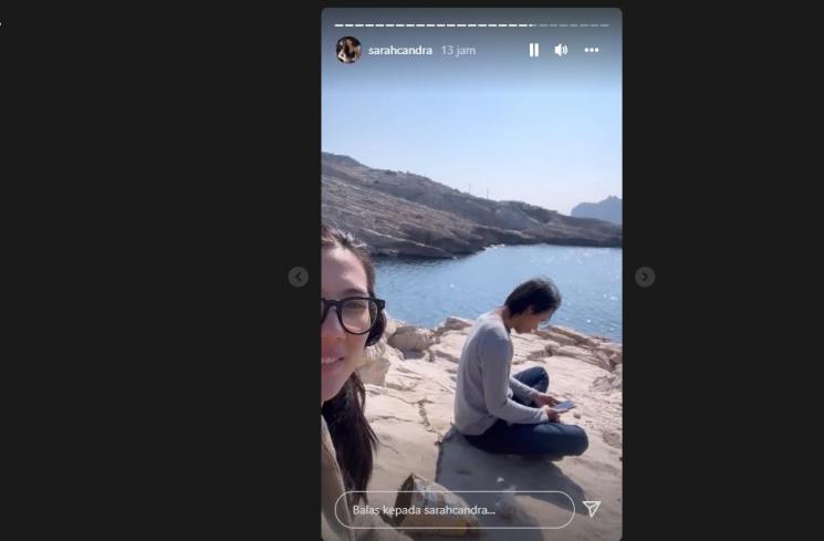 Potret Eross Candra ke Prancis (Instagram/@sarahcandra)
