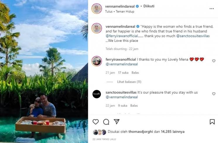 Bulan Madu Venna Melinda dan Ferry Irawan (Instagram/@vennamelindareal)