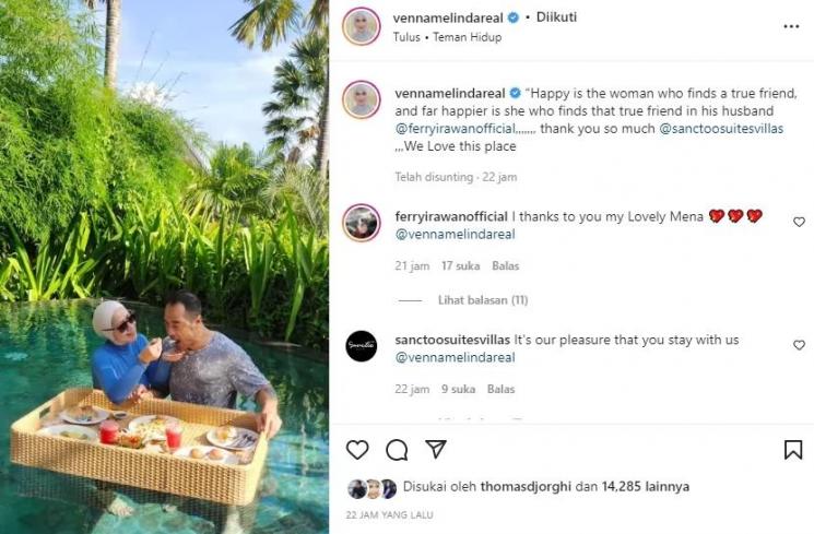 Bulan Madu Venna Melinda dan Ferry Irawan (Instagram/@vennamelindareal)