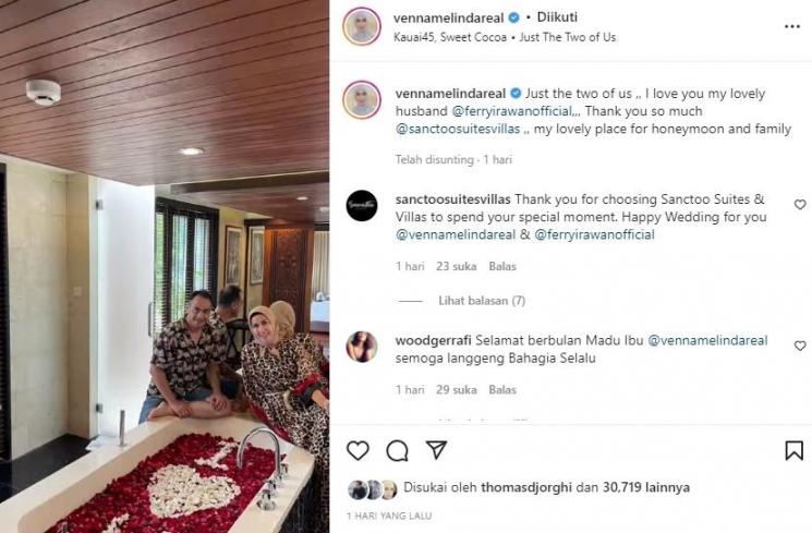 Bulan Madu Venna Melinda dan Ferry Irawan (Instagram/@vennamelindareal)