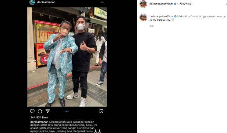 Hotman Paris dan Doni Salmanan. (Instagram/@hotmanparisofficial)