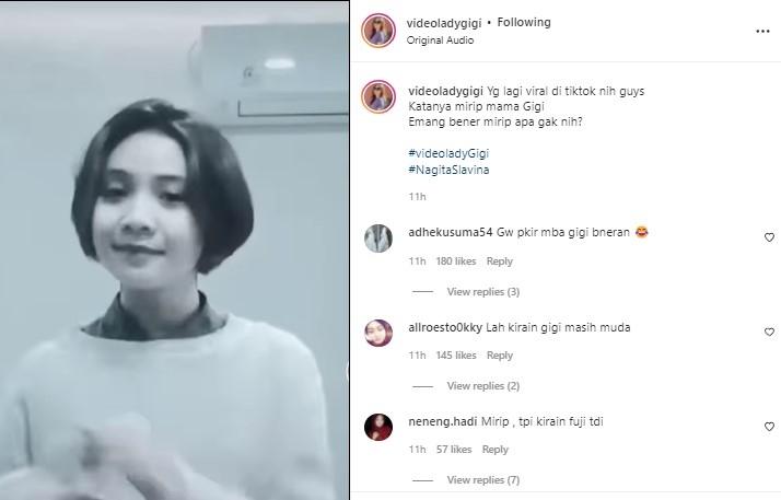 Cewek mirip Nagita Slavina. (Instagram/@videoladygigi)