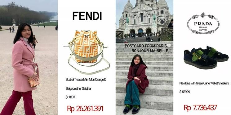 Outfit putri Ariel NOAH, Alleia Anata, di Paris. (Instagram/@fashion_arielnoah)