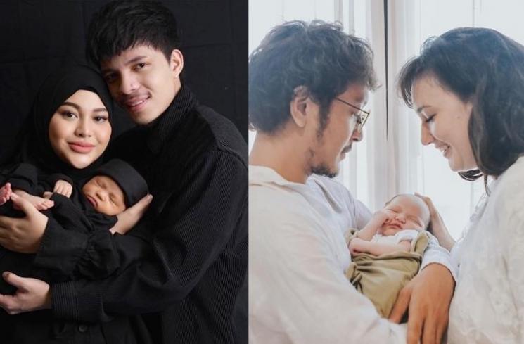 Adu Gaya Potret Newborn Baby Ameena dan Baby Djiwa (Instagram/@aurelie.hermansyah/@dimsanggara)