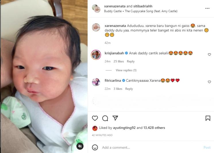 Siti Badriah umumkan wajah dan nama anak. (Instagram/sitibadriahh)